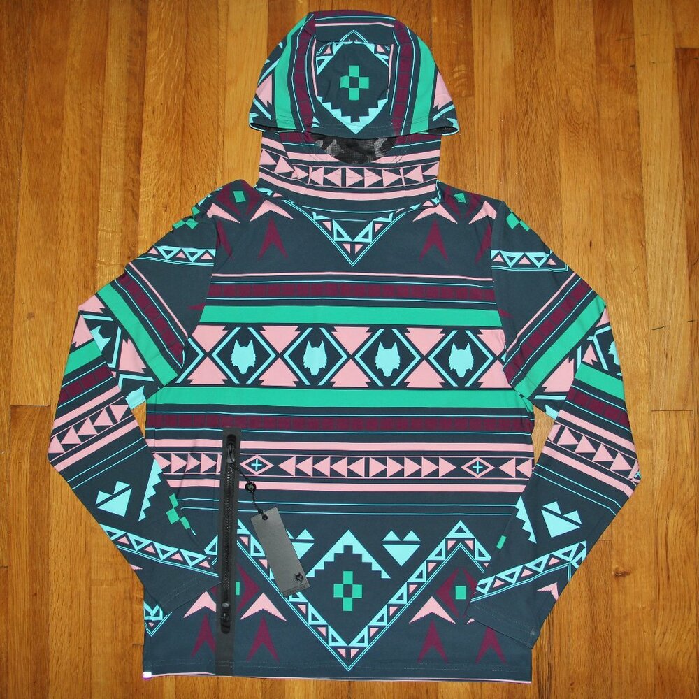Greyson Clothiers Ghostwolf Cokato Aztec Golf Hoodie Mens L XL Forest